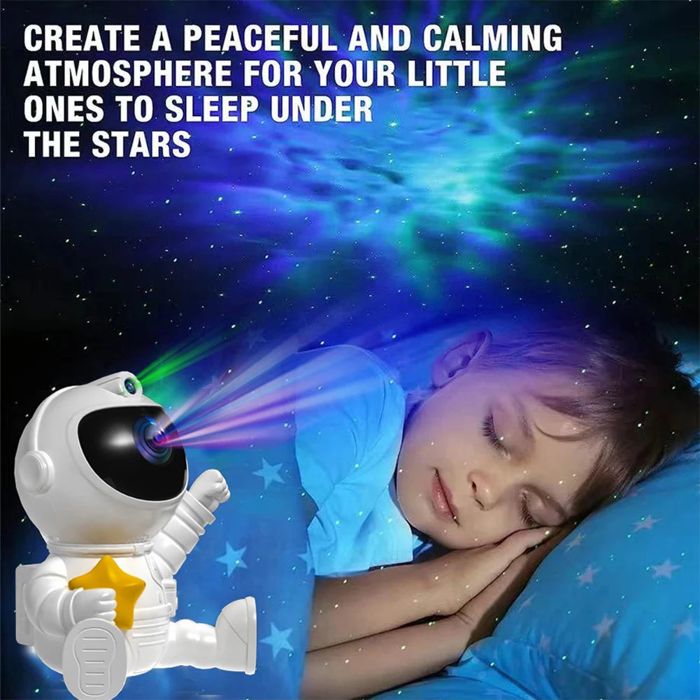 Bedroom Ceiling Projection Lamp Galaxy Star Projector Cartoon LED Night Light Starry Sky Astronaut Projector Lamp Children Gifts