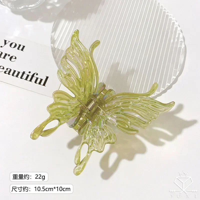 Large Butterfly Hair Claws for Women Girls Temperament Hair Clips Colorful Geometric Hairpins Barrettes Hair Accessories Fashion