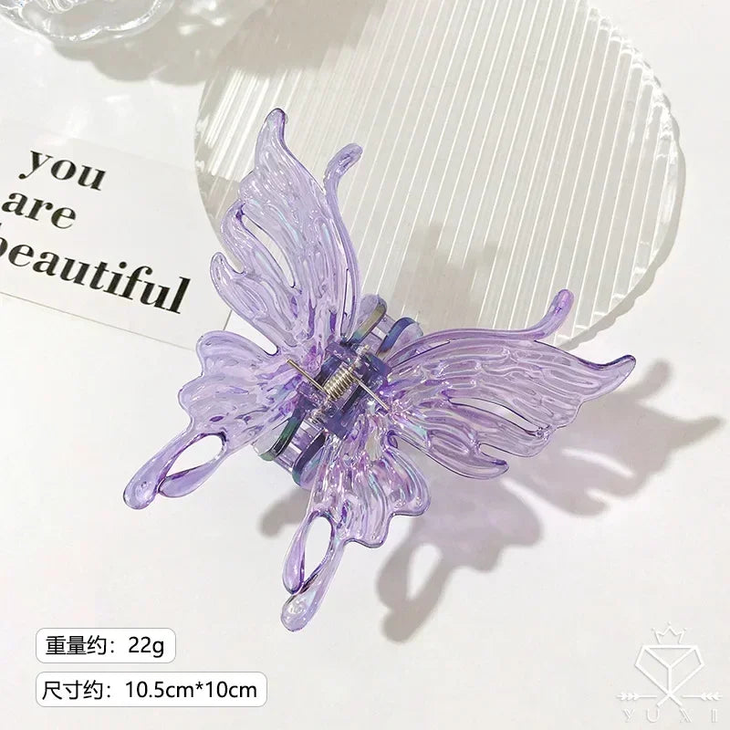 Large Butterfly Hair Claws for Women Girls Temperament Hair Clips Colorful Geometric Hairpins Barrettes Hair Accessories Fashion