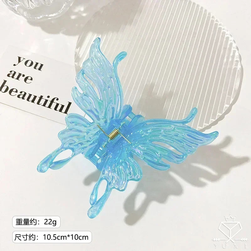 Large Butterfly Hair Claws for Women Girls Temperament Hair Clips Colorful Geometric Hairpins Barrettes Hair Accessories Fashion