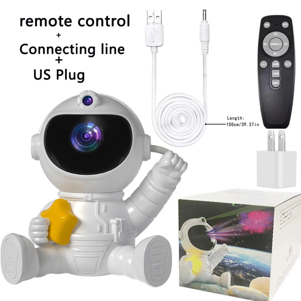 Bedroom Ceiling Projection Lamp Galaxy Star Projector Cartoon LED Night Light Starry Sky Astronaut Projector Lamp Children Gifts