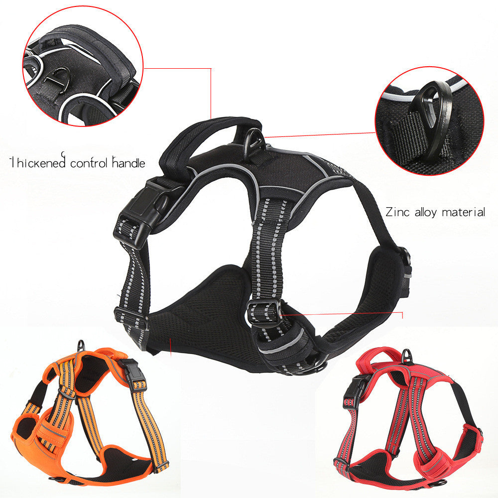 PawSecure™ No-Pull Reflective Harness – Breathable Comfort & Total Control