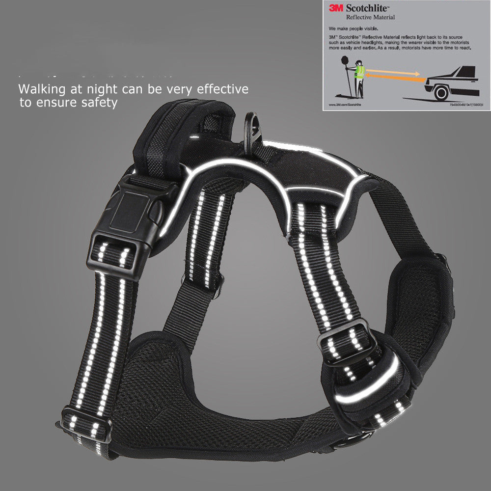PawSecure™ No-Pull Reflective Harness – Breathable Comfort & Total Control