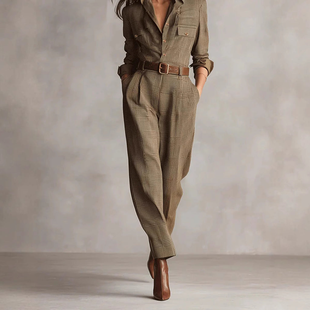 ChicPlaid™ Jumpsuit – Timeless Elegance, Effortless Confidence