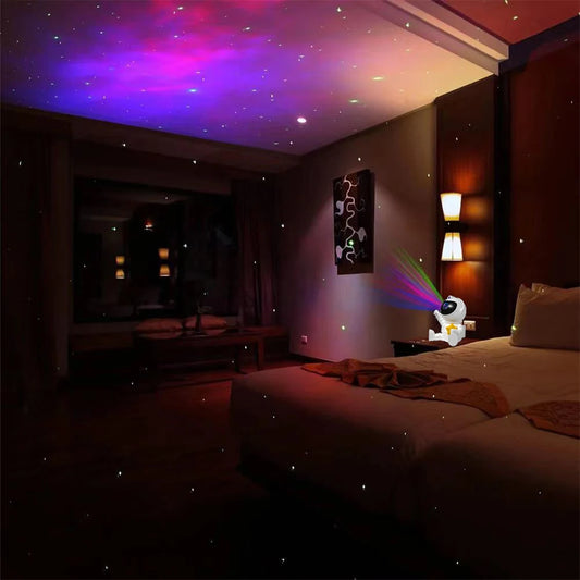 Bedroom Ceiling Projection Lamp Galaxy Star Projector Cartoon LED Night Light Starry Sky Astronaut Projector Lamp Children Gifts