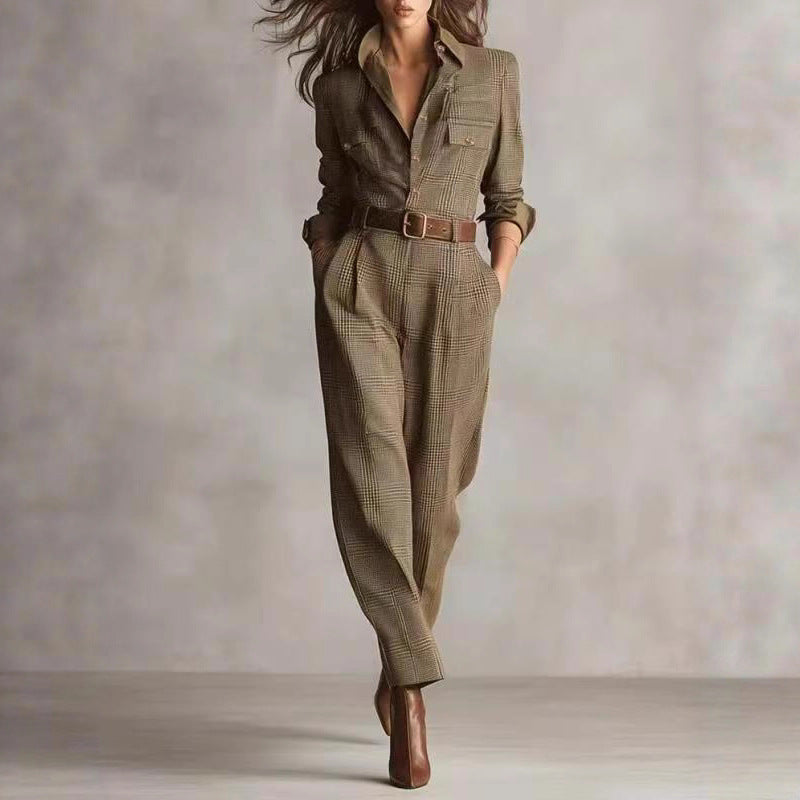 ChicPlaid™ Jumpsuit – Timeless Elegance, Effortless Confidence