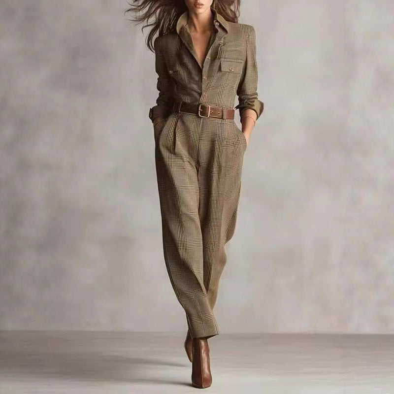 ChicPlaid™ Jumpsuit – Timeless Elegance, Effortless Confidence