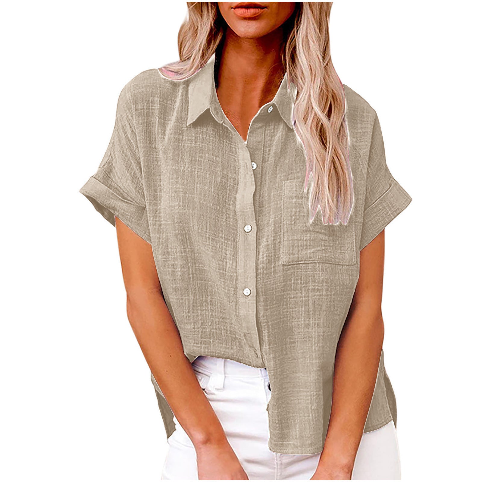 LuxeLinen™ Comfort Shirt – Breathable Cotton-Linen Style with Pocket