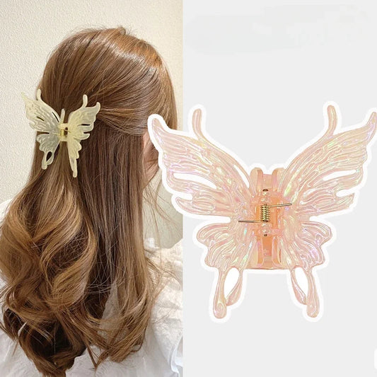 Large Butterfly Hair Claws for Women Girls Temperament Hair Clips Colorful Geometric Hairpins Barrettes Hair Accessories Fashion