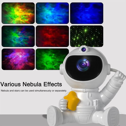 Bedroom Ceiling Projection Lamp Galaxy Star Projector Cartoon LED Night Light Starry Sky Astronaut Projector Lamp Children Gifts