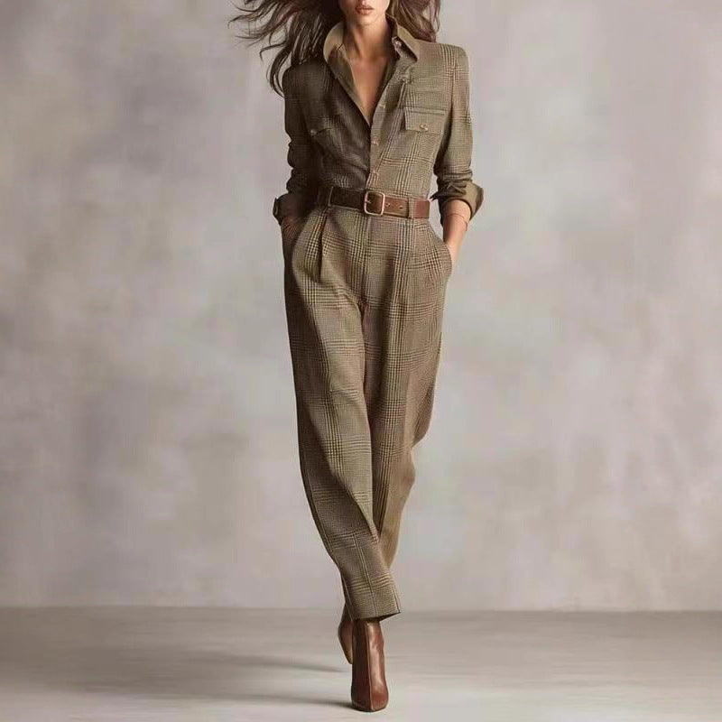 ChicPlaid™ Jumpsuit – Timeless Elegance, Effortless Confidence