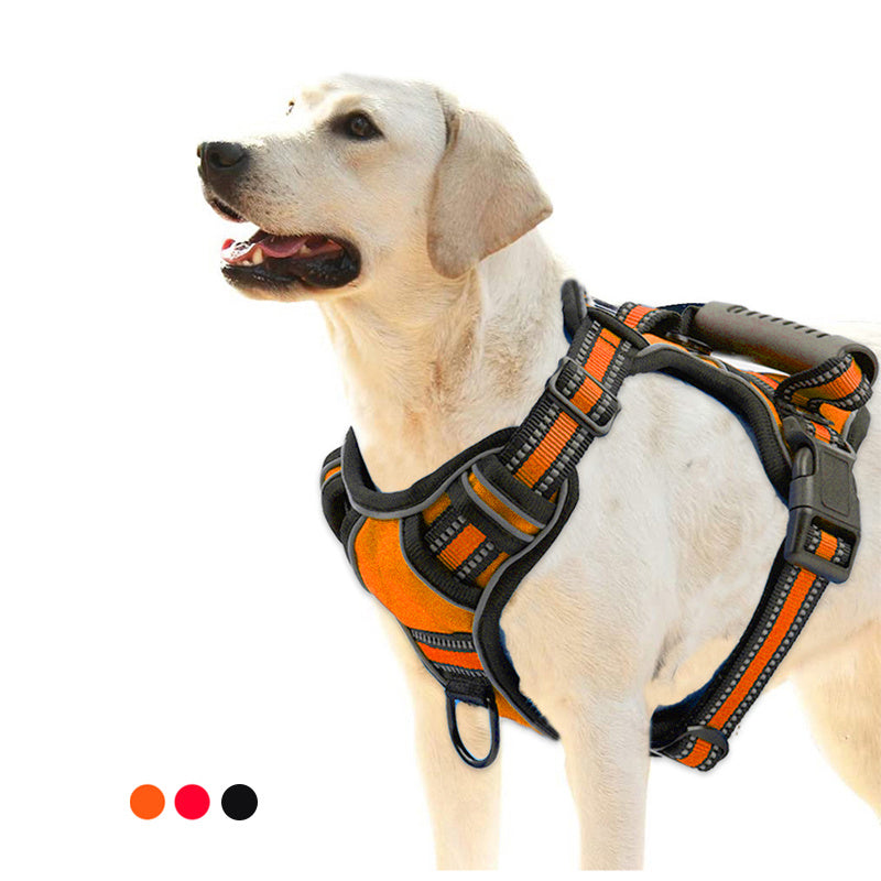 PawSecure™ No-Pull Reflective Harness – Breathable Comfort & Total Control